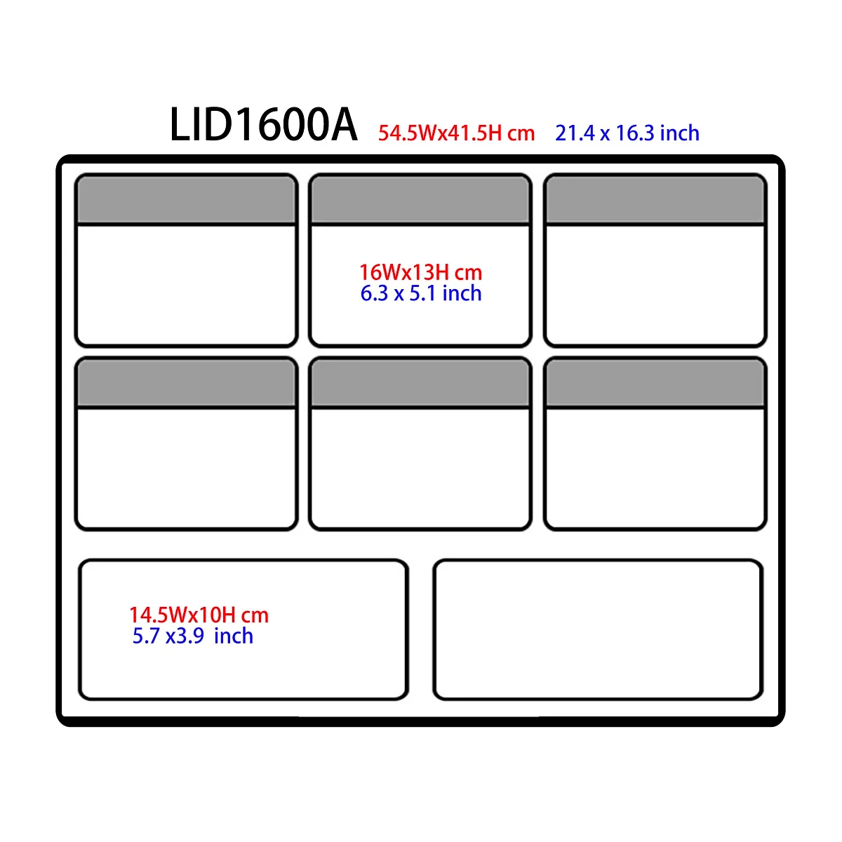 Lid Gear Organizer for Peli 1600 1610 1620 6+2 Pockets - Image 6