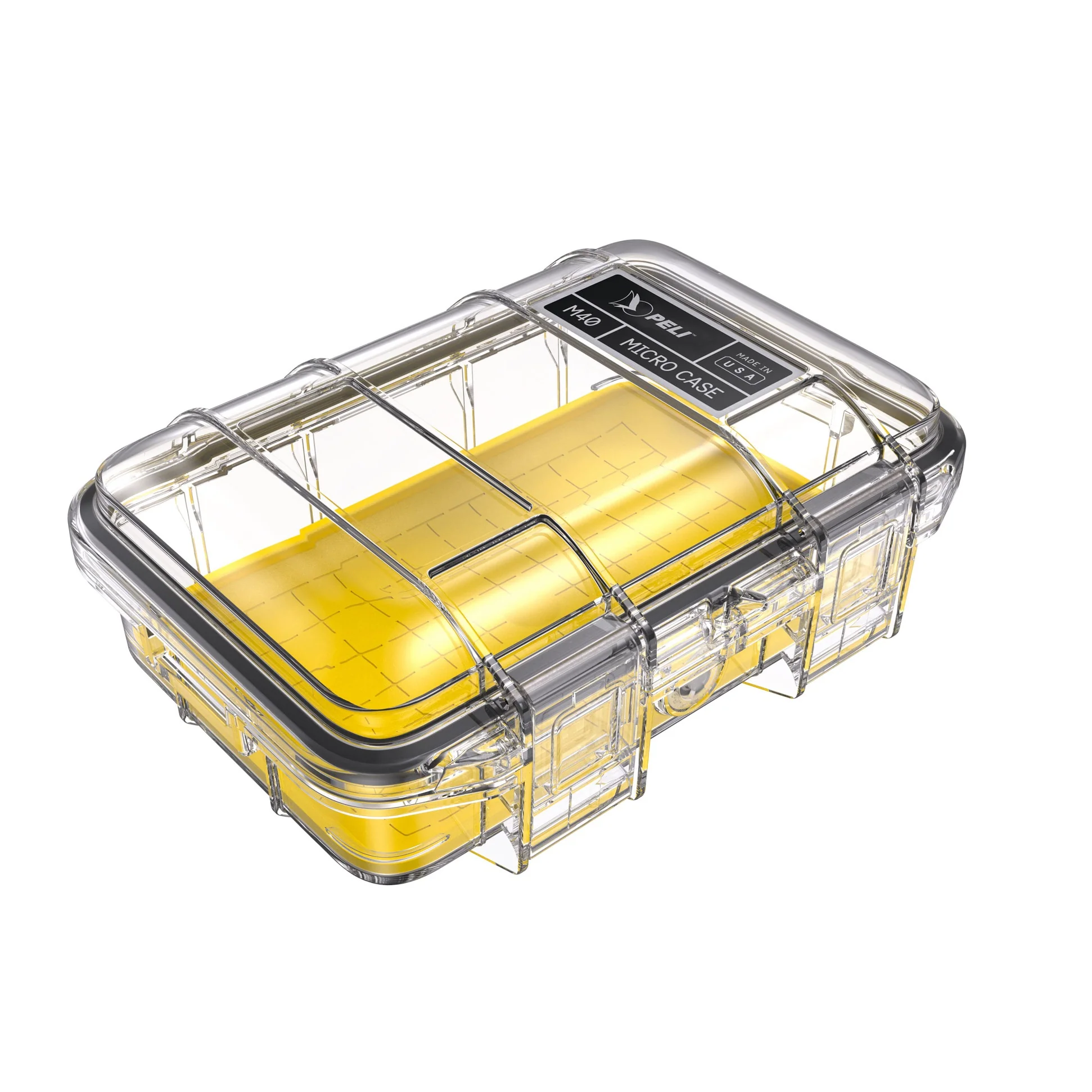 Waterproof Micro Case Peli M40 Clear/Yellow - Image 3